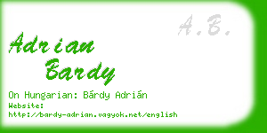 adrian bardy business card